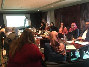 The workshop on the electronic system of the monitoring and evaluation framework for SRH integration in PHC.