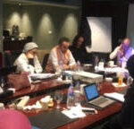 The workshop on the electronic system of the monitoring and evaluation framework for SRH integration in PHC.